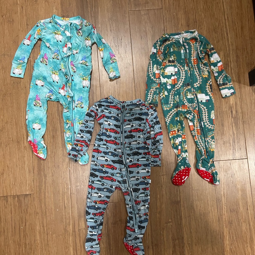 Posh Peanut Boys Girls Soft Bamboo Onesie Footsie Pajamas 3-6M